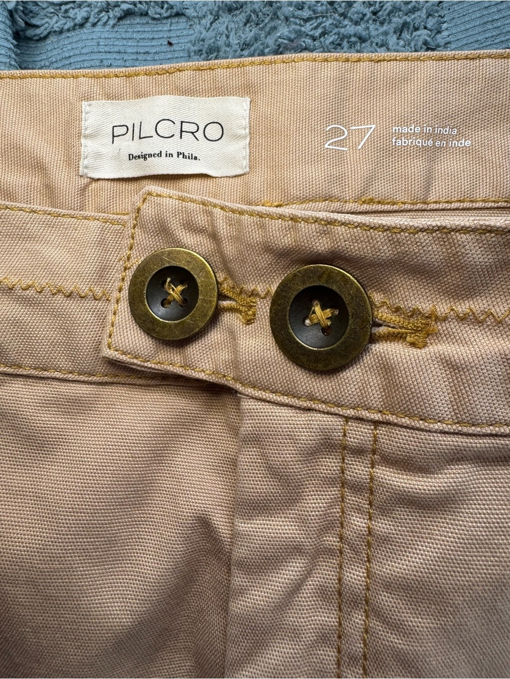 Pilcro Wide-Leg Cargo Pants in Beige - Picture 8 of 9